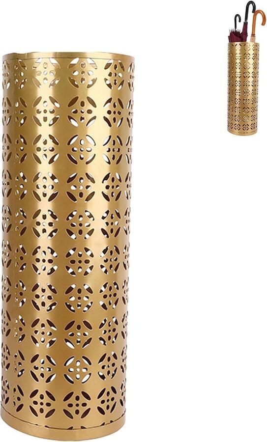 Boraboi Stijlvolle en functionele vrijstaande ronde parapluhouder van metaal voor entreeorganisatie