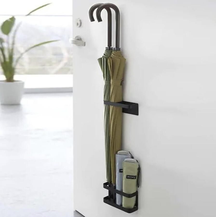 Boraboi Stijlvolle en Praktische Wandgemonteerde Parapluhouder van Metaal voor Ruimtes