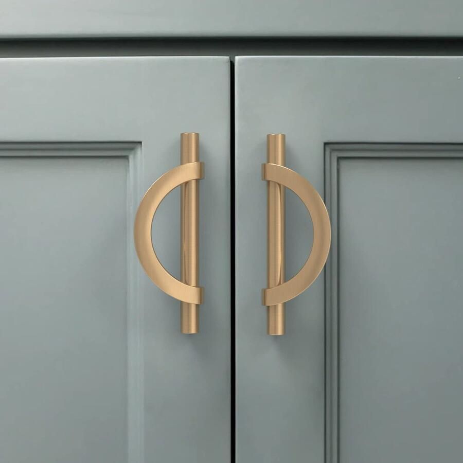 Boraboi Stijlvolle Gouden Meubelgrepen van Zinklegering voor Toepassingen in Huis Set van 6 Stuks