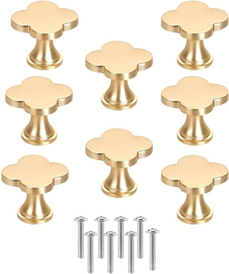 Boraboi Stijlvolle Gouden Meubelknoppen Set van 8 voor Meubeltoepassingen in Huis en Keuken
