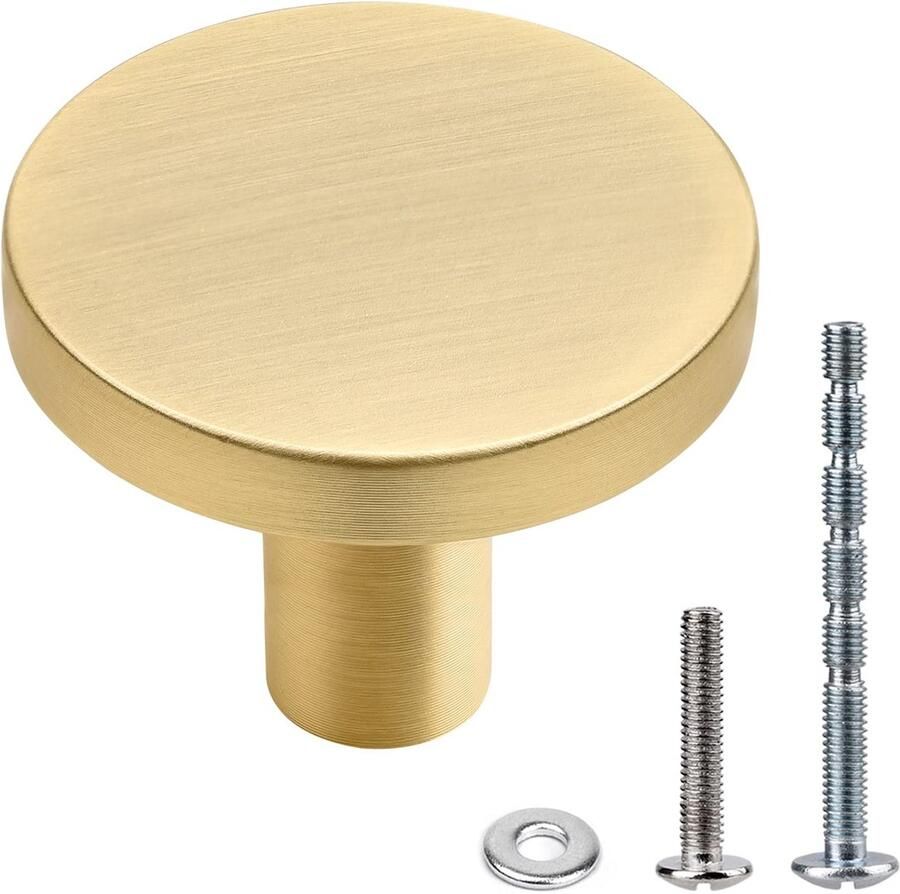 Boraboi Stijlvolle Gouden Meubelknoppen van Zinklegering voor Kasttoepassingen Set van 4 Stuks