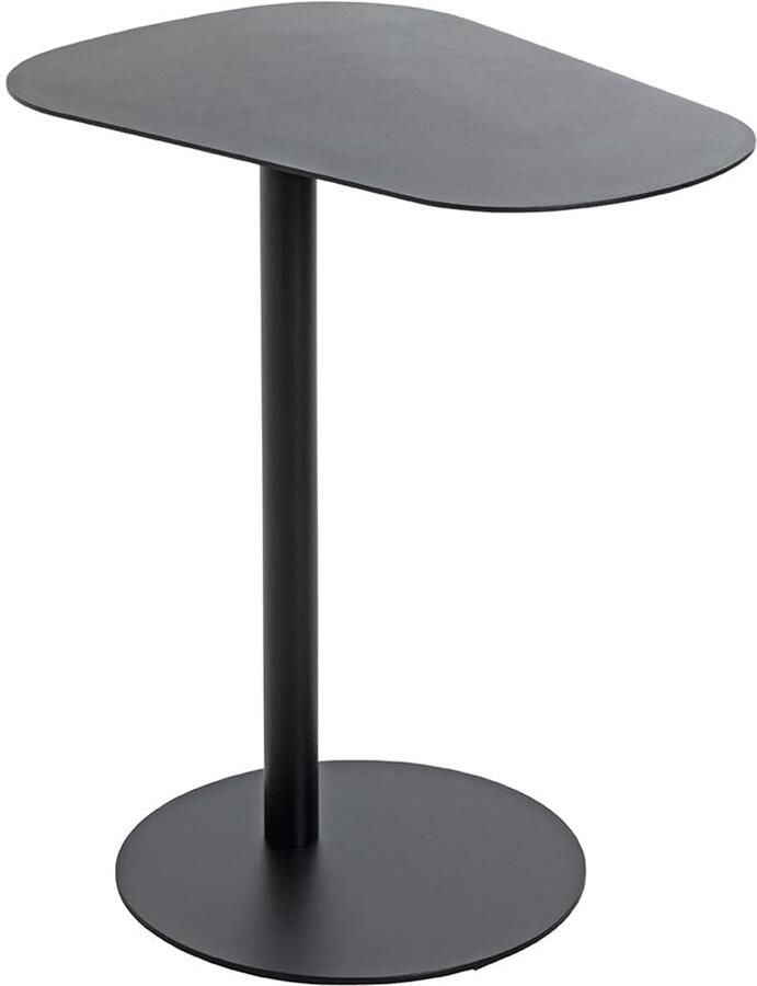 Boraboi Stijlvolle Moderne Zwarte Bijzettafel van Metaal met Design en Stabiele Constructie