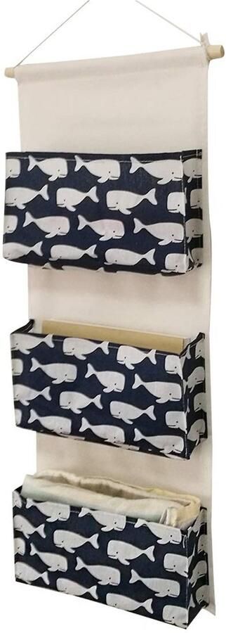 Boraboi Stijlvolle Multifunctionele Hangorganizer voor Deur en Muur met 3 Grote Vakken