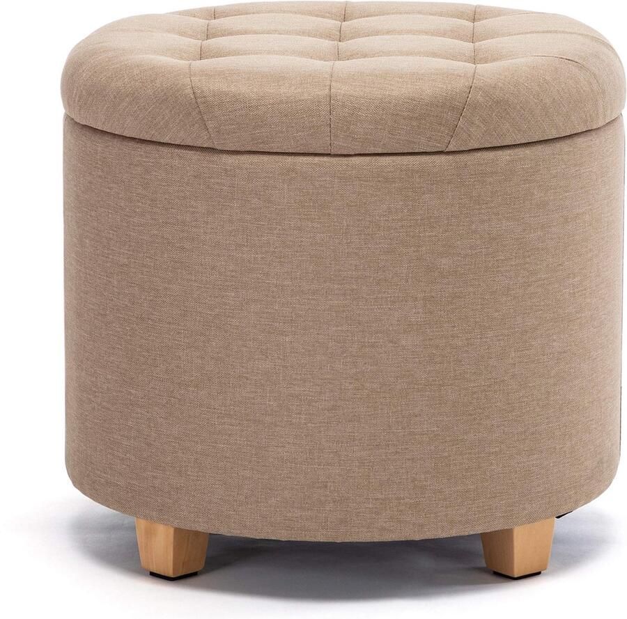 Boraboi Stijlvolle Ronde Kruk met Opbergruimte en Veelzijdige Functies voor Elk Interieur