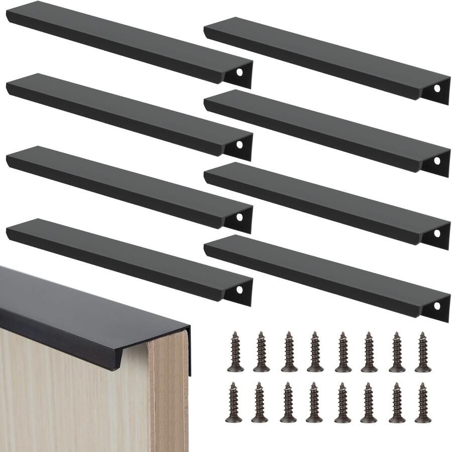 Boraboi Stijlvolle Zwarte Kast- en Ladegrepen van 250 mm voor Minimalistische Interieurs Set van 8 Stuks