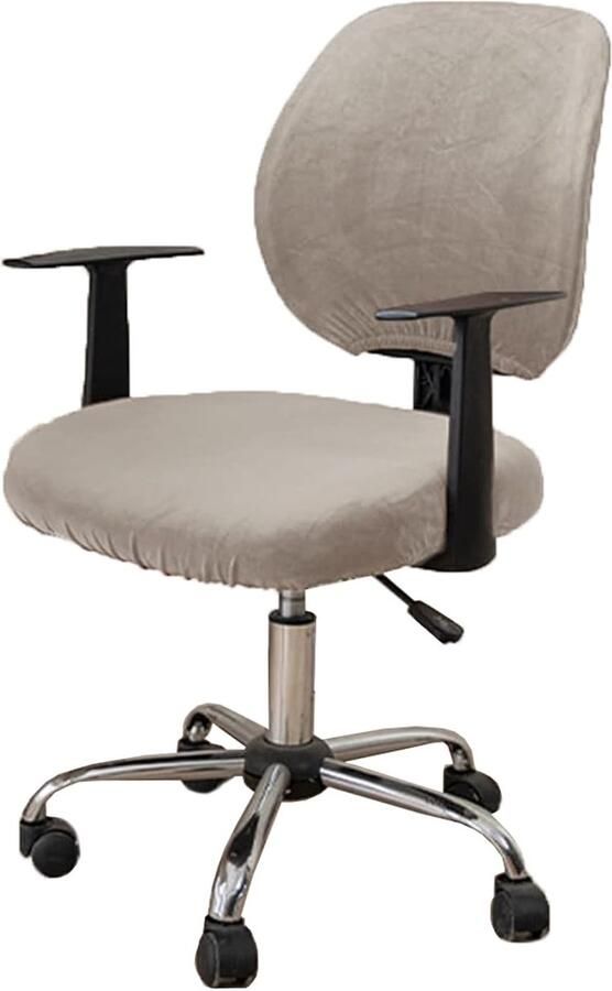 Boraboi Stretchbare Fluwelen Pluche Stoelhoes voor Bureaustoelen Wasbaar en Eenvoudig te Installeren