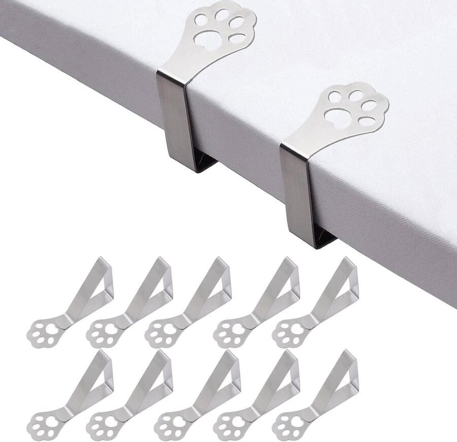 Boraboi Tafelklemmenset van 12 Stuks voor Dikke Tafels Roestvrij Stalen Tafelklemmers voor Binnen en Buiten Gebruik