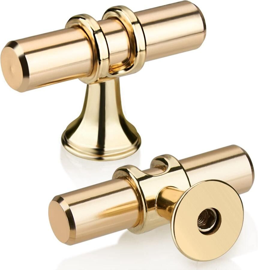 Boraboi Tijdloze Gouden Kastknoppen en Ladegrepen voor Keuken en Meubels Set van 10 stuks