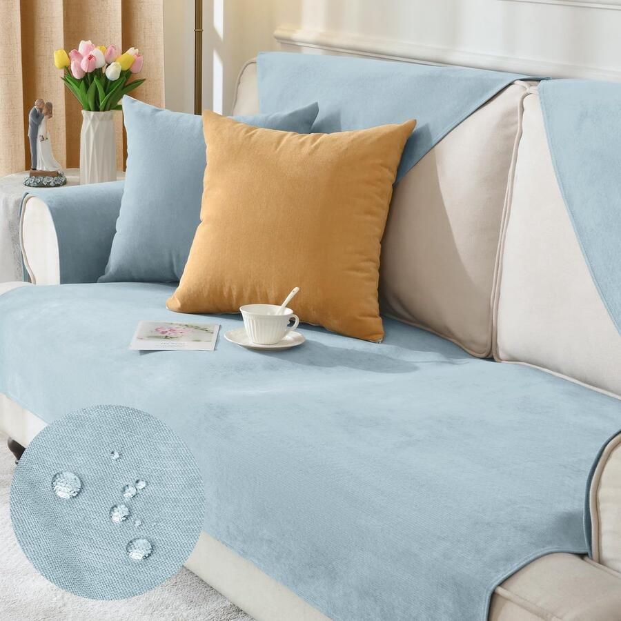 Boraboi Universele Waterdichte Bankhoes Voor Verschillende Zits Geschikt Voor Huisdieren En Kinderen Blauw