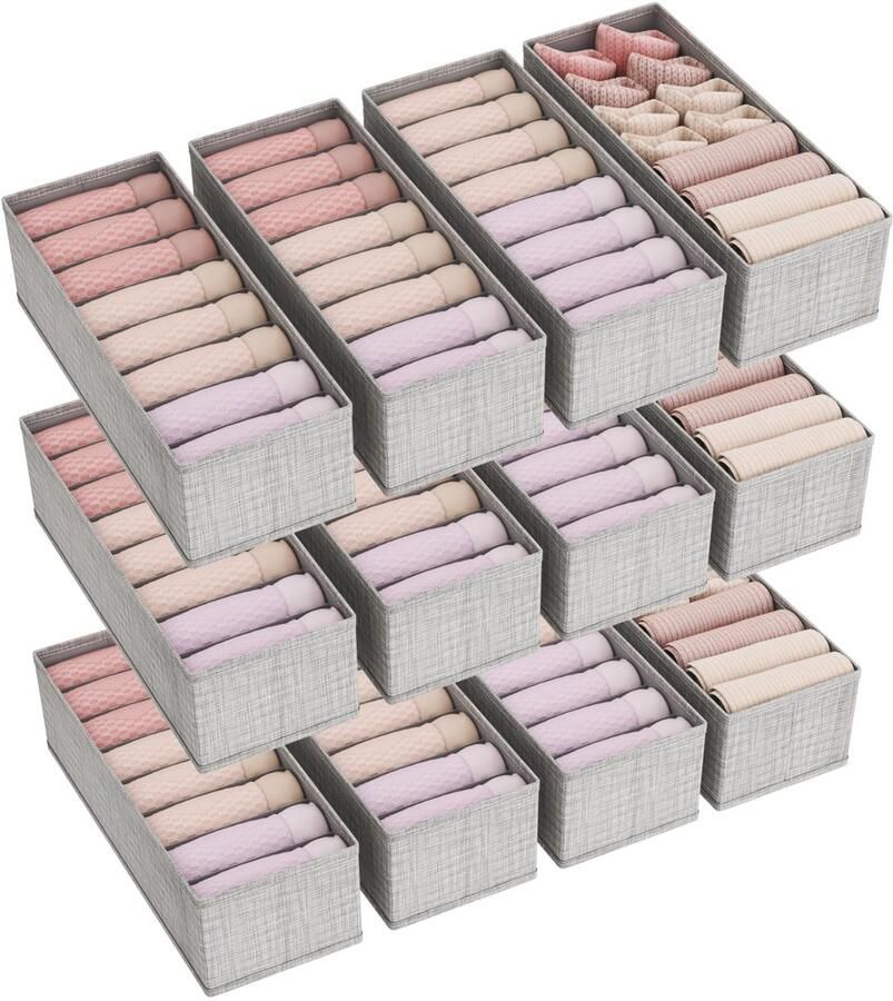 Boraboi Veelzijdige Lade-organizers voor Efficiënte Kledingopslag en Ruimtebesparing in Huis