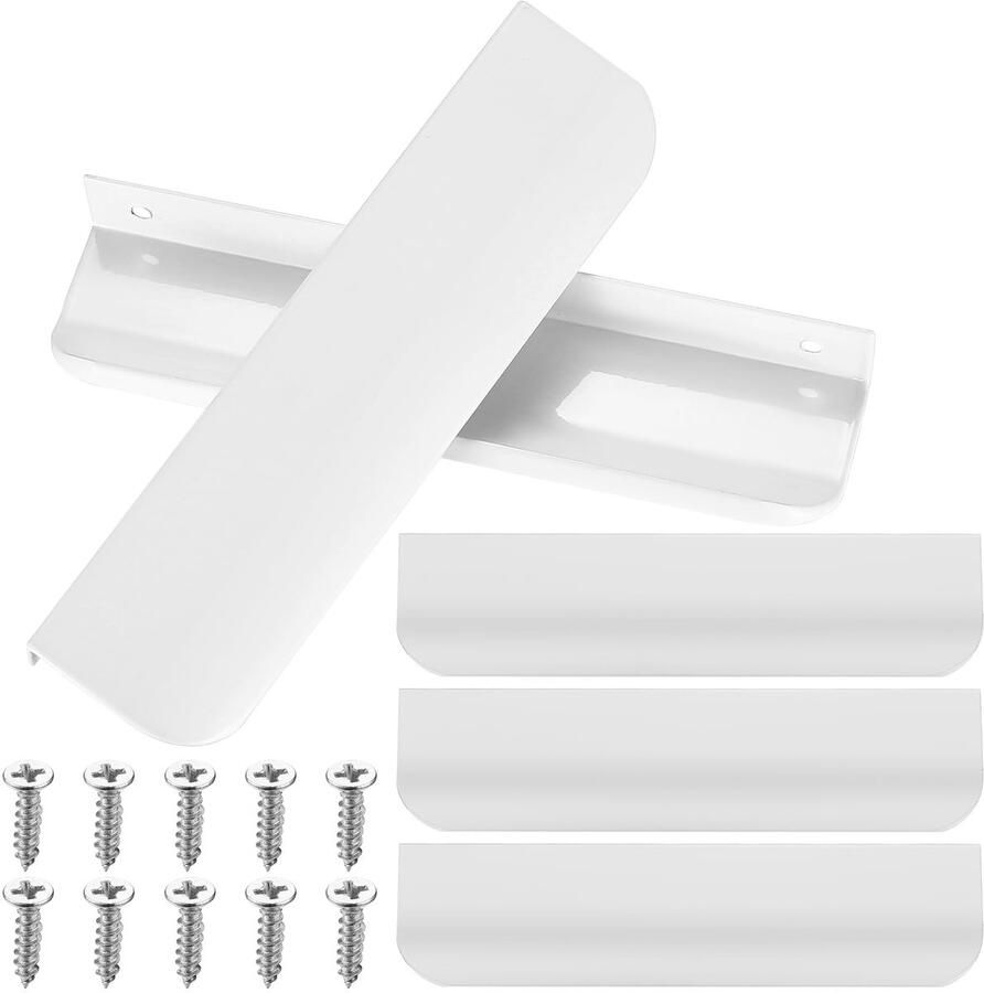 Boraboi Verfijnde Set van 5 Witte Aluminium Kast- en Ladegrepen voor Stijlvolle Interieurs