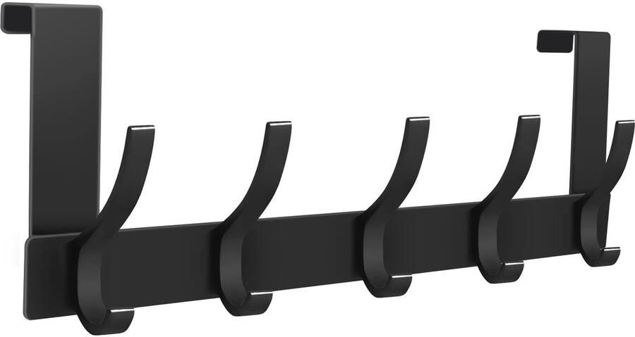 Boraboi Verstelbare en Geluiddempende Deurhaken voor Standaard Deuren 5 Dubbele Lagen Haken