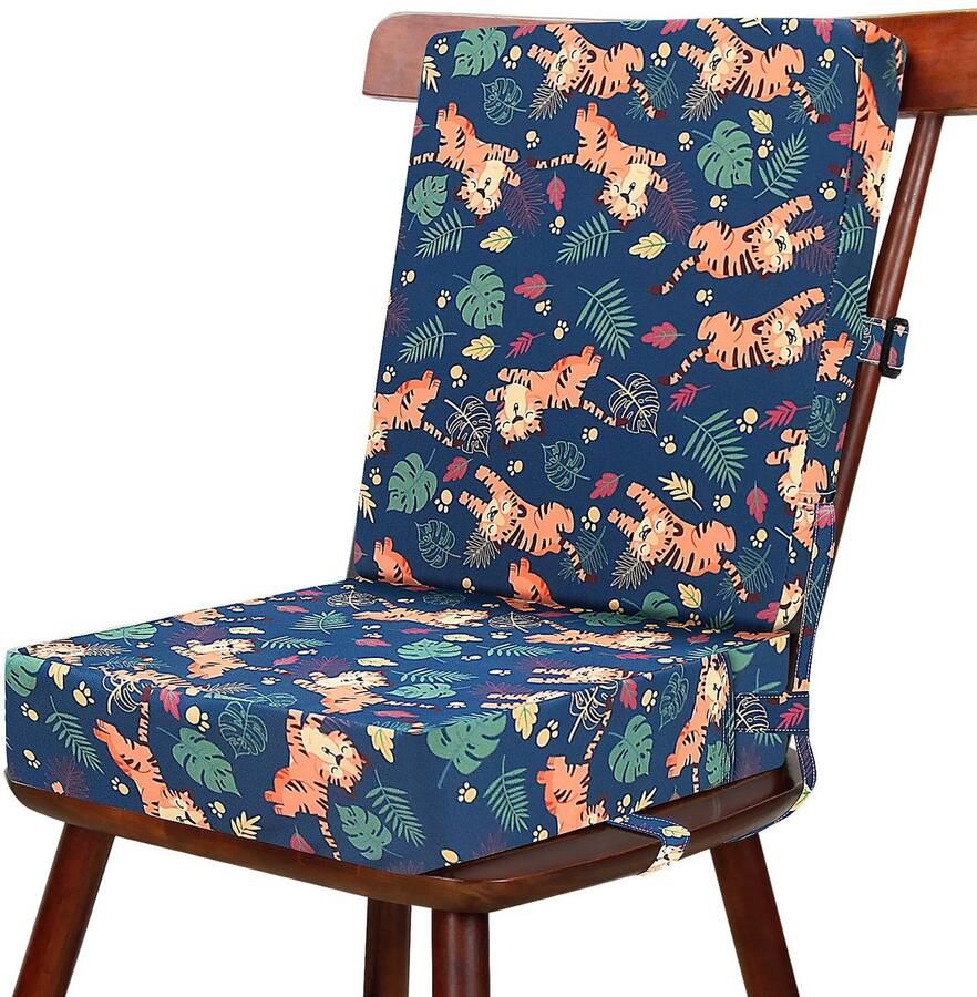 Boraboi Verstelbare Kinder Zitverhoger Set met Veiligheidsgordels en Antislip Onderkant voor Eettafelstoel