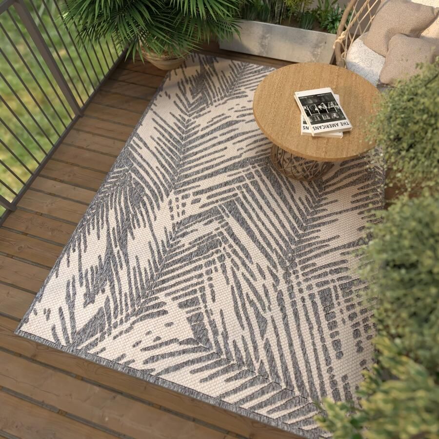 Boraboi Vloerkleed voor Binnen en Buiten: Weerbestendig Waterafstotend en Stijlvol Gebloemd Design