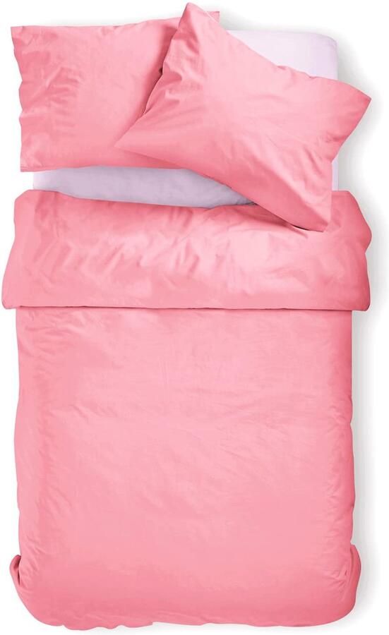 Boraboi Zacht en Comfortabel Zomer Beddengoed Set voor Eenpersoonsbed 135 x 200 cm Roze