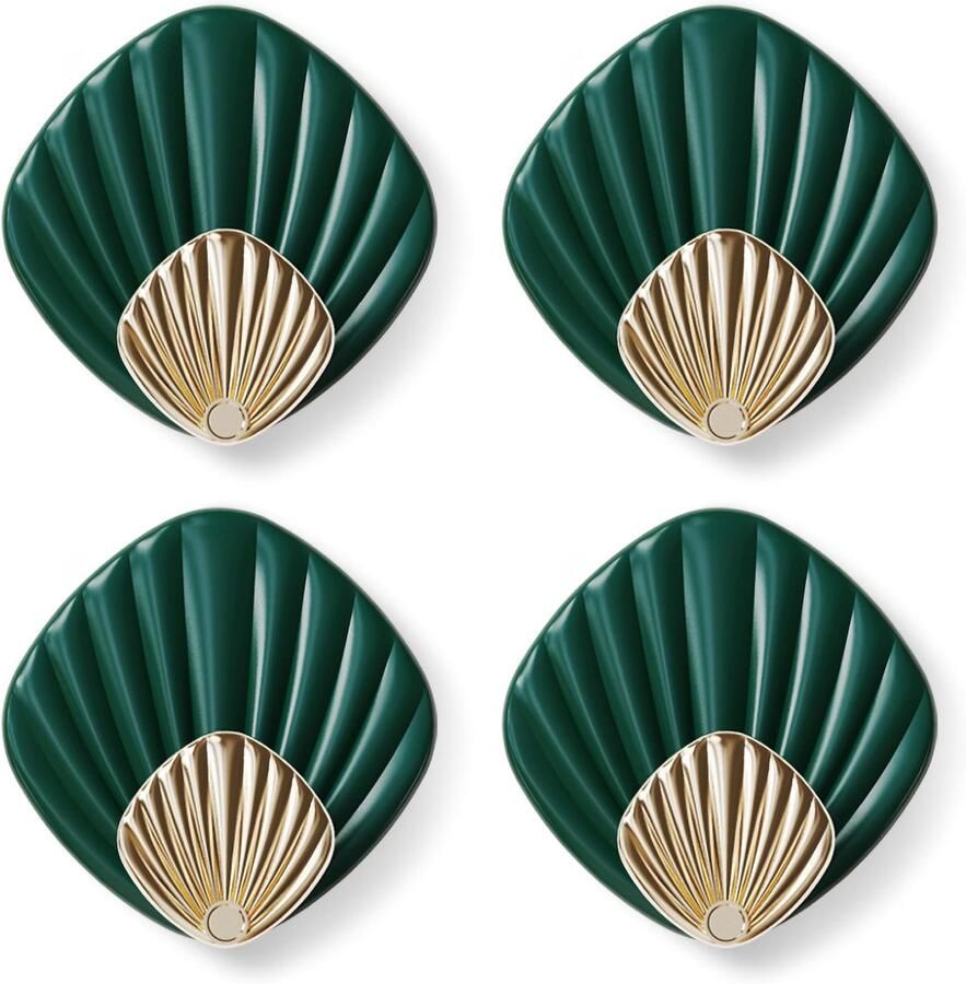 Boraboi Zelfklevende Handdoekhaken in Schelpvorm voor Badkamer en Keuken Zonder Boren