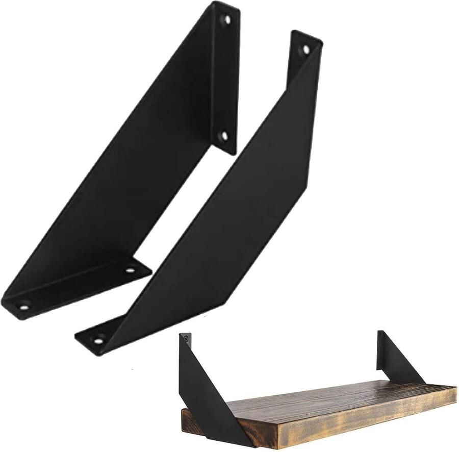 Boraboi Zware Metalen Wandplank Steunen voor Planken Retro Stijl Geschikt voor Binnen en Buiten