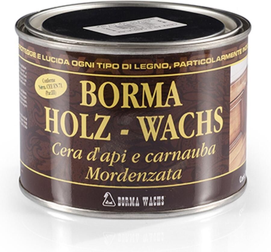 Borma wachs Holzwachs Meubelwas pasta met pure bijenwas Mahonie (62) 500ml
