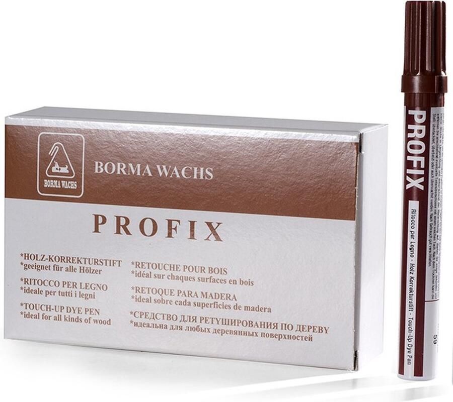 Borma wachs Profix Retoucheerstift Mahonie Donker (kleur 33)