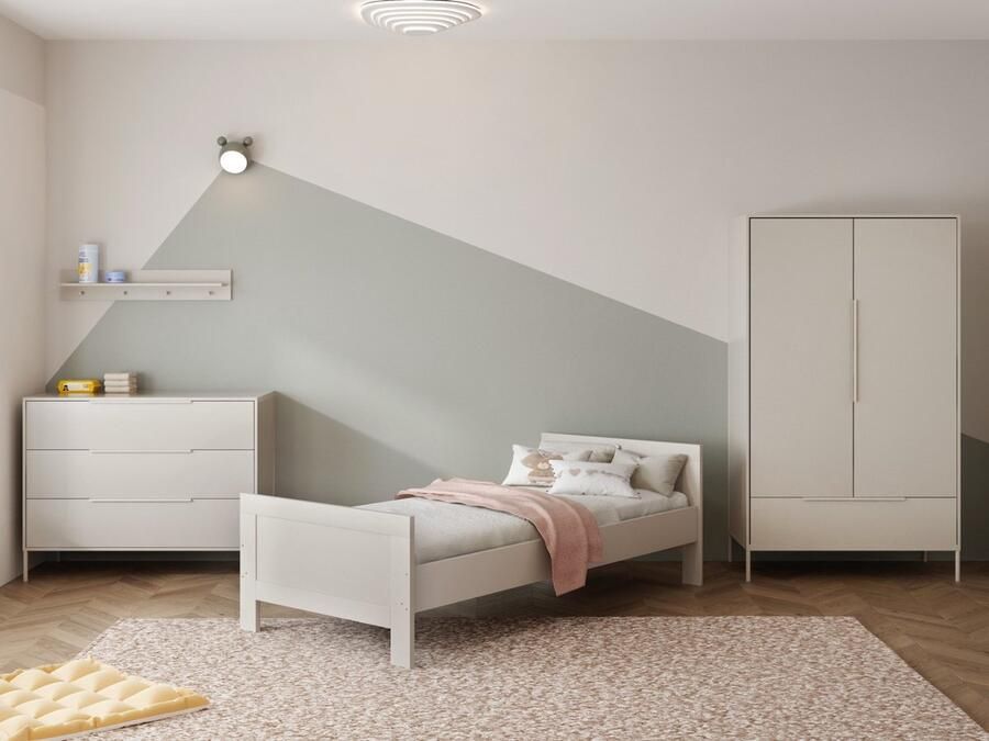 Born Lucky Tienerkamer Belmond Clay 3 Delig met Commode Belmond XL Clay en Kledingkast Belmond Clay