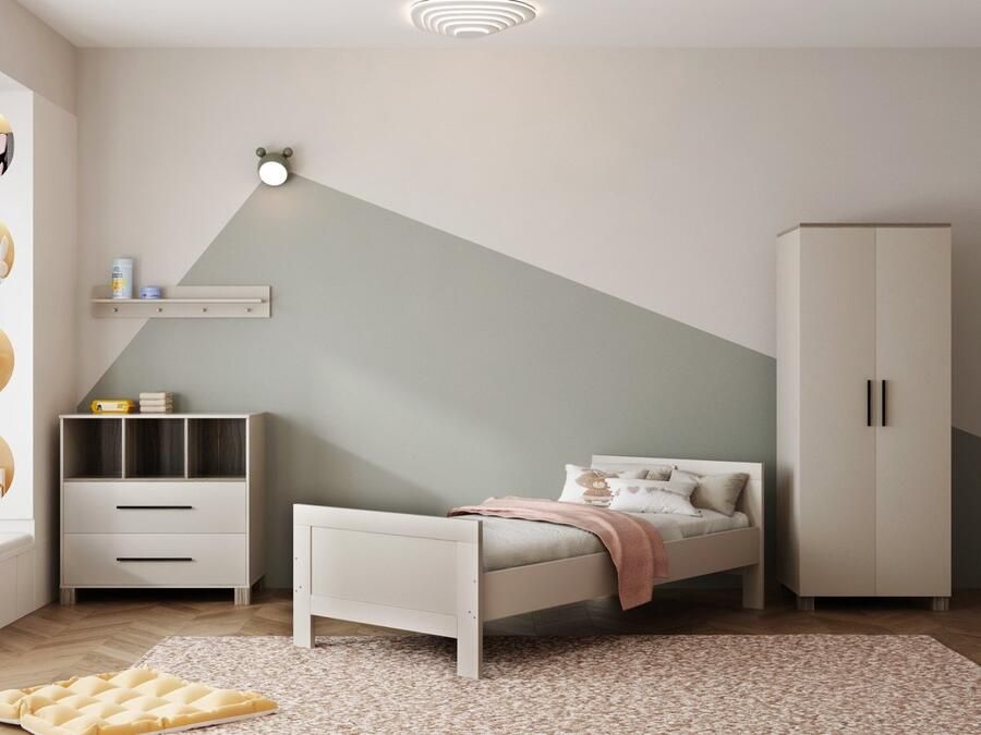 Born Lucky Tienerkamer Belmond Clay 3 Delig met Commode Geneve Clay en Kledingkast Geneve Clay