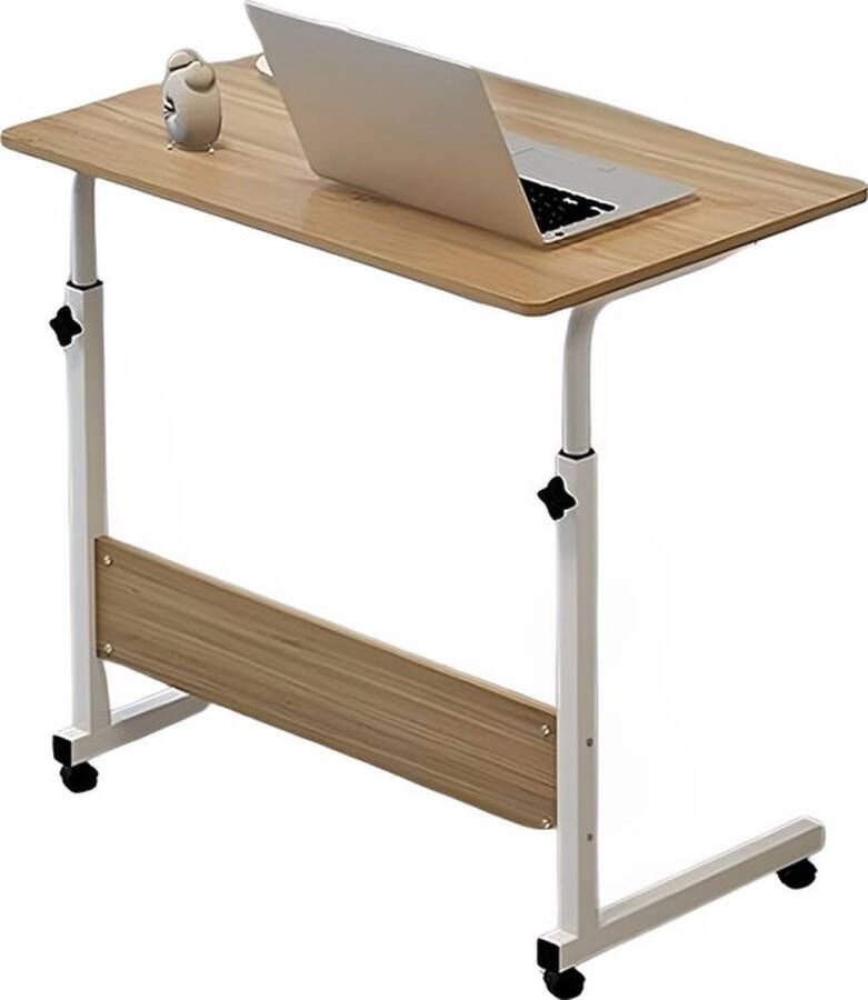Borvat IBBO Bijzettafel Laptop Tafel Bedtafel Bureautafel Computertafel -Laptoptafel Verstelbaar bureau Hout 60x40 cm
