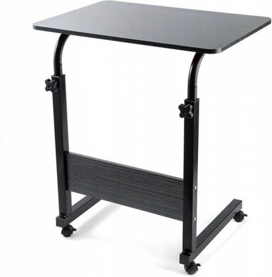 Merklose- Mobiele Bureau Laptop bijzettafel Sta bureau voor laptop tafel voor thuis Bureau Op Wielen thuiskantoor (80cm * 40cm)