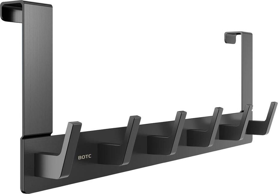 BOTC Deurkapstok RVS Wandkapstok Deurhaak Badkamer Haken Hangend RVS Handdoek Haak Kleding Haak Voor Radiator Radiatorhaakje Zwart