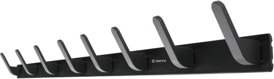 BOTC Handdoekhouder RVS Handdoekhaakjes 8in1 Wandhaak Muurhaak Zwart