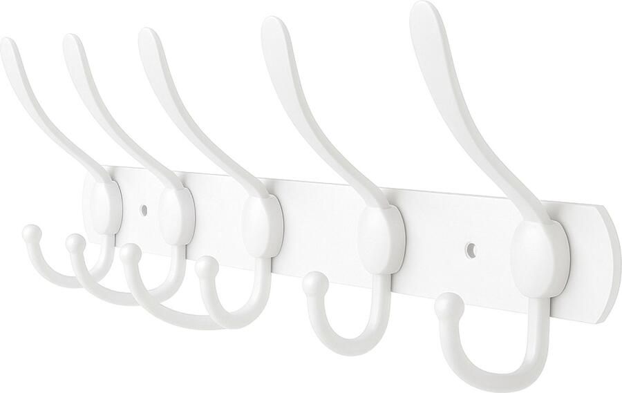 BOTC Kapstok Wandkapstok 15-haken Muur Kapstok Hangend RVS Hangende kapstok Muur of Wand Wit