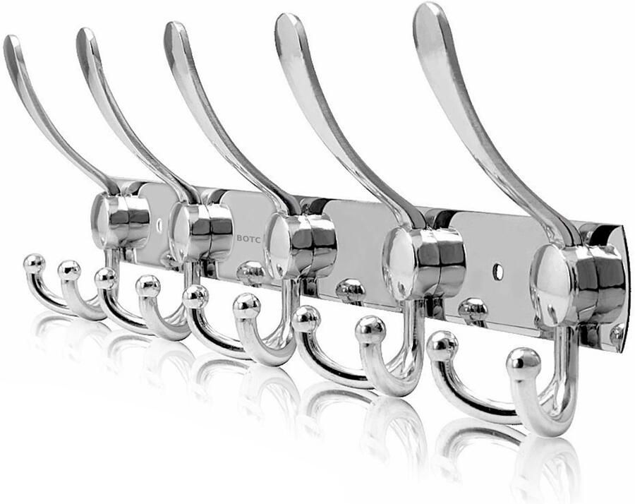 BOTC Kapstok Wandkapstok 15-haken Muur Kapstok Hangend RVS Hangende kapstok Muur of Wand Zliver