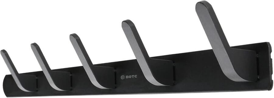 BOTC Kapstok Wandkapstok 5 Haken RVS Muur Kapstok Hangend Kapstok Muurhaak Zwart