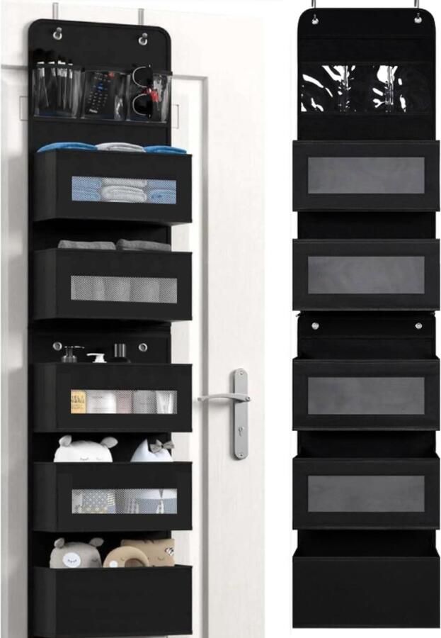 BOTC Kast organizer Over de deur hangende wandorganizer Hang organiser Organizer Opbergtassen Hangende opberger Zwart