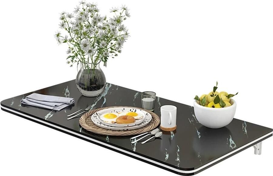 Botec Wandbureau muur bureau inklapbaar muurbureau Aan De Muur Gemonteerde Opvouwbare Tafel 60 × 40 cm