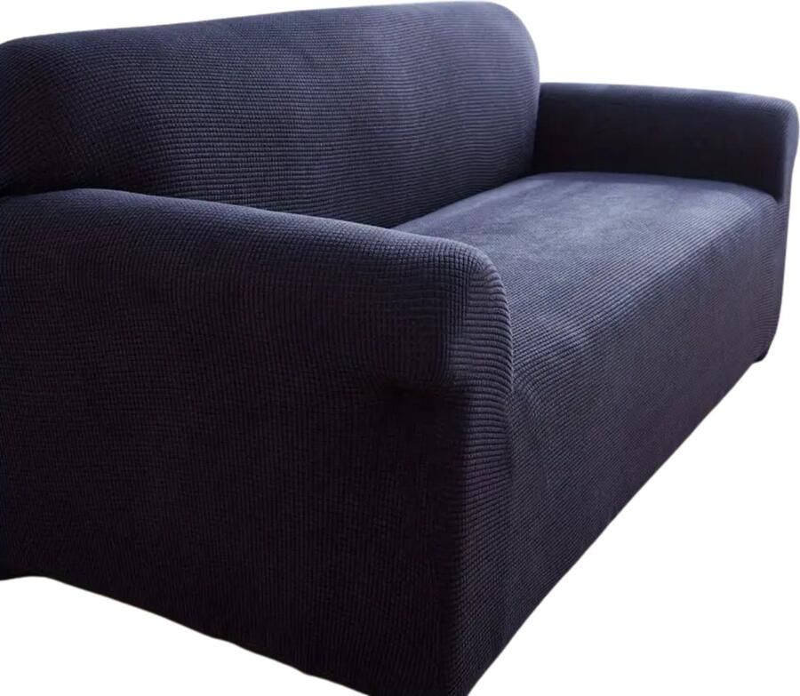 Bovista Bankhoes Bankbeschermer Stretch Sofa Cover Effen Marineblauw Enkel