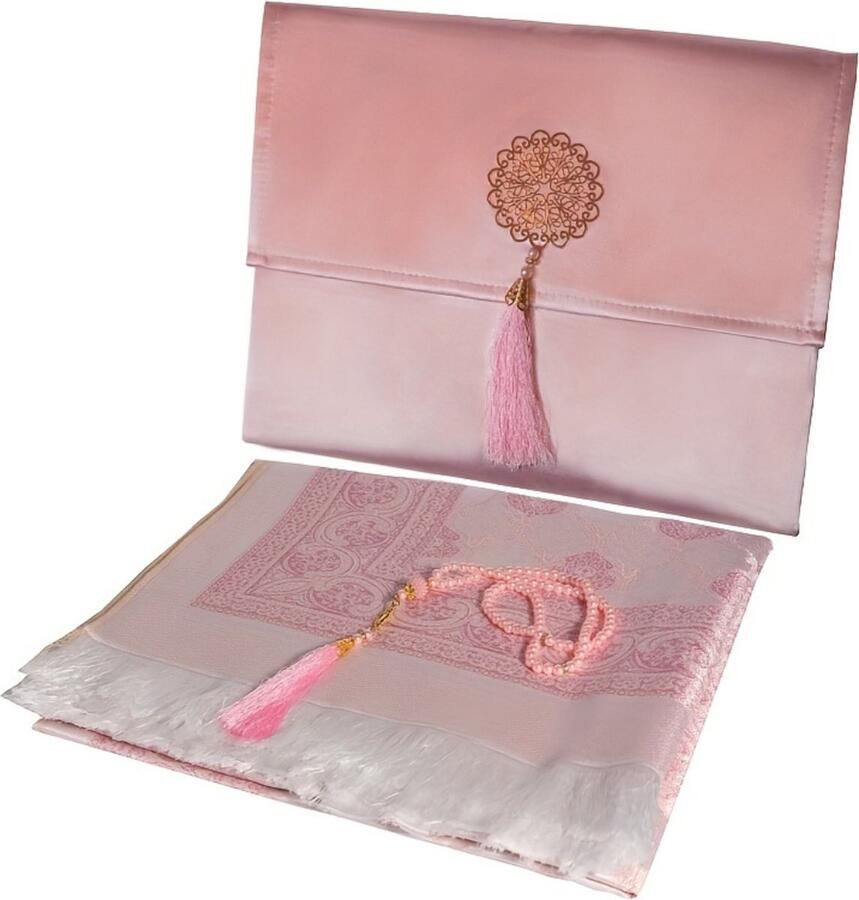 Bovista Gebedsmat Gebedskleed Islam Tapijt Eid Mubarak Ramadan Kleed Inshallah Roze