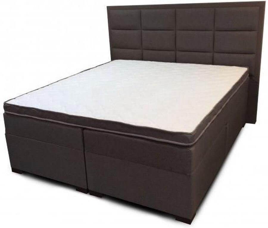 Boxspring Company Ruimtebesparende boxspring Italie Deluxe met opbergruimte 180x200 grijs