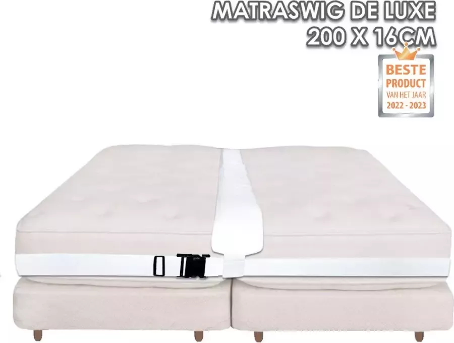 Boxspring Company matraswig de luxe voor bed en matras memory foam 200cm matraswig en bedbinder deluxe geschikt voor emma hastens en swiss sense boxspring