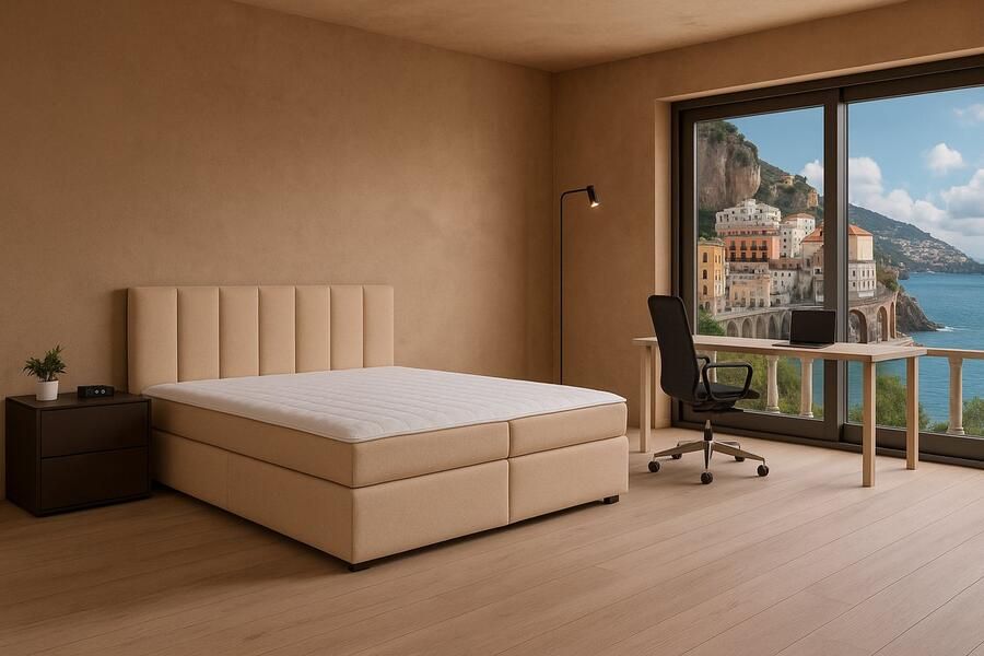 Boxspring FD Boxspring Amalfi vlak 100x210 cm kleur beige