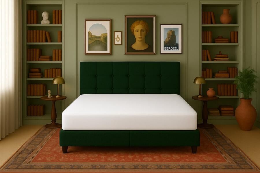 Boxspring FD Boxspring Bed met Opbergruimte Torino 180x210 cm Luxe Pocketvering Matras Stof donkergroen Gratis 2x Hoofdkussens