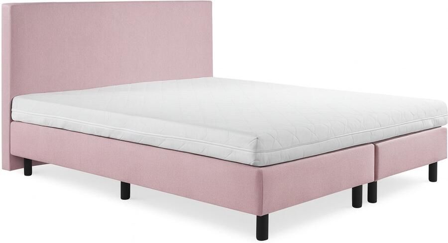 Boxsping FD Boxspring Vendita vlak 70x190 cm Luxe Pocketvering Stof lichtblauw Gratis 2x Hoofdkussens