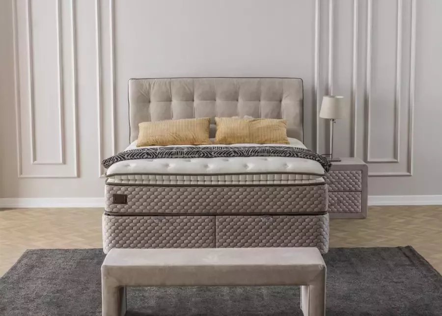 Dreamhouse Boxspring Premium met Opbergruimte Monte Carlo soft beige