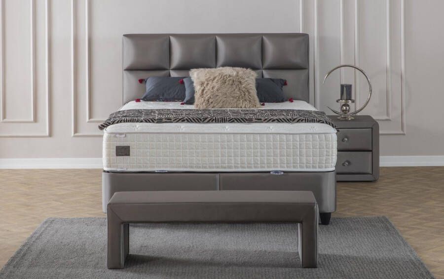 Dreamhouse Boxspring Premium met Opbergruimte Toulon soft grey - Foto 3