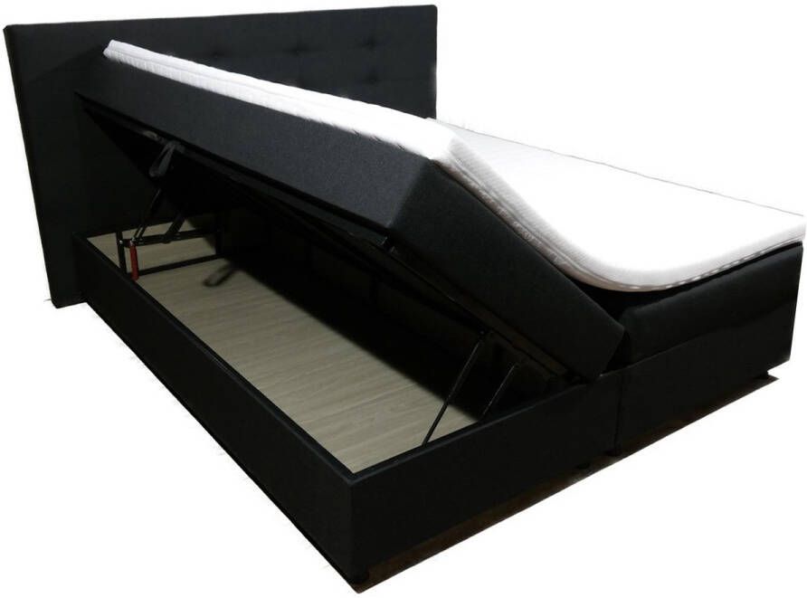 Matex Bedding Luxe Opberg Boxspring Set Wings 180x200 Antraciet