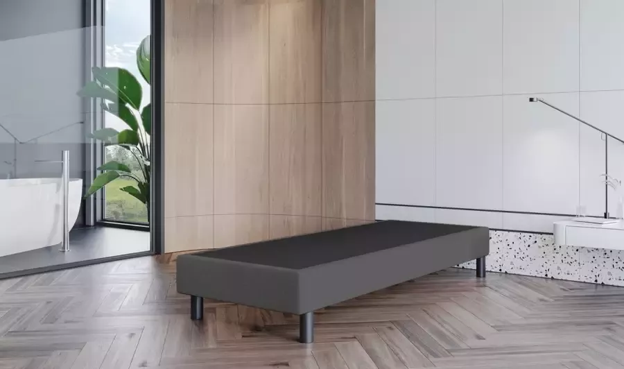 BoxspringDealer.nl Boxspring Los Onderstel Fleur 140x200 cm Stof Antraciet