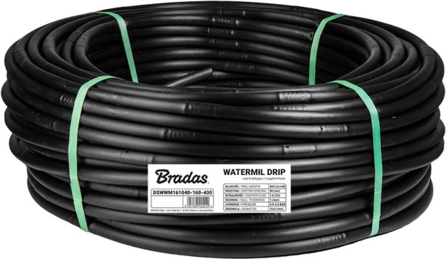 Bradas Druppelslang 16mm 1 0mm 33cm 1 6l u 10m WATERMIL DRIP