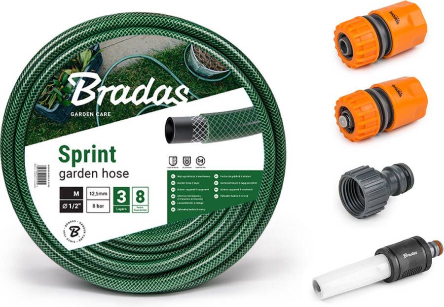 Bradas Tuinslang SPRINT 30M 1 2 13mm Spuitstuk en accessoires