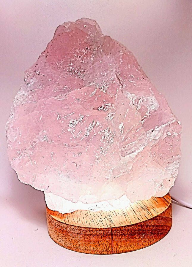 Braembles.eu Braembles Rozenkwarts Lamp Edelstenen Tafellamp ca 1.4 kg 3 watt LEDlamp Nachtlampje Kinderen Nachtlampje Volwassenen Nachtlampje Stopcontact Kerstcadeau Kerst