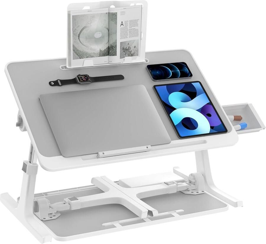 Brandless Bedtafel voor op Bed Ontbijttafel Inklapbaar Laptoptafel - Foto 2