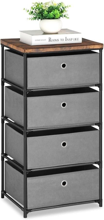 Brandless Dressoir Kasten Ladekast Buffetkast Industrieel Hout Grijs